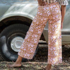 SZ BLOCKPRINTS DISCO PANTS - CAMEL NILA PRINT